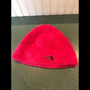 The North Face hot pink fleece beanie SizeM/L